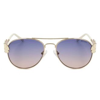 Guess Blue Gradient Pilot Ladies Sunglasses GF4025 32W 53