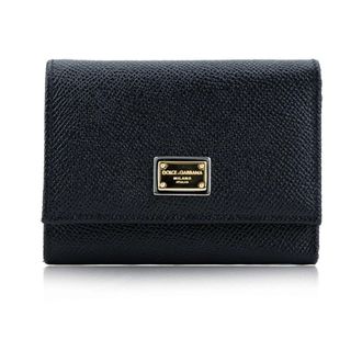 Dolce & Gabbana Wallets & Cardholders, female, Black, Size: ONE SIZE Automatic Button Womens Wallet