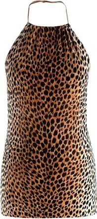 Dolce & Gabbana Dolce& Gabbana Leaopard Print Halterneck Top Size XXS
