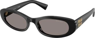 Miu Miu MU C02S Zonnebril - Dames - Accessoires - Zwart - Maat: 54 MM Polyamide
