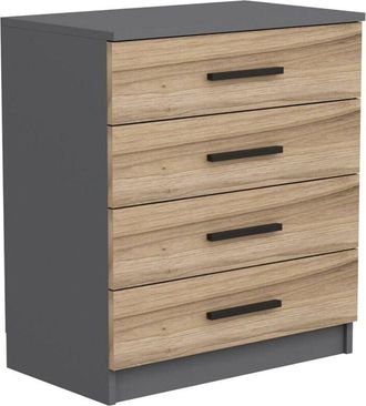 Dmora Cajonera Elgafar, C&oacute;moda Multiusos, C&oacute;moda De Dormitorio, Gabinete Con Cajones, 70x79 H42 Cm, Nuez - Dmora