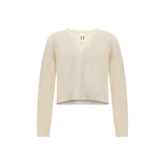 Rick Owens White Alpaca Vicugna Pacos Mens Sweatshirt
