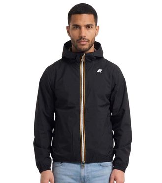 K-Way Black Logo Hood Jacket