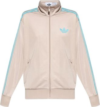 adidas 3-stripe track jacket - women - Recycled Polyester - 2XS - Neutrals