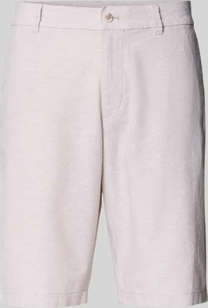 Tom Tailor Denim Regular Fit Bermuda aus Leinen-Baumwolle-Mix in Beige Melange, Gr&ouml;&szlig;e XXL