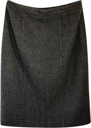 Ralph Lauren Collection Grey Cashmere Skirt Size M