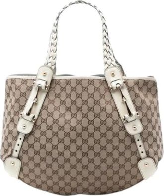 Gucci Pre-owned Handbags, female, Beige, Size: ONE SIZE Pre-owned Pelham Shoulder Bag