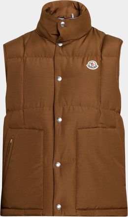 Moncler Men & apos;s Brumeline Cotton-Blend Quilted Vest