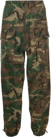 Givenchy Broeken, Heren, Veelkleurig, M, Katoen, Camouflage Cargo Broek