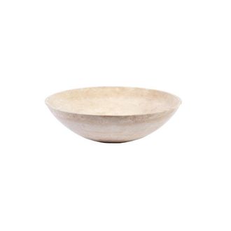 Saniclass Travertine - Waskom 42x42x12cm - rond - gemeleerd natuursteen