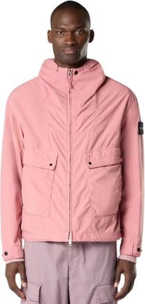 Stone Island Light Compact Touch Poly-TC Hooded Jacket - Heren - Zomerjassen - Rood - M - Polyester - Jassen