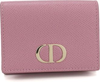 Dior Pink Leather Wallet (Tri-Fold) (Pre-Owned)