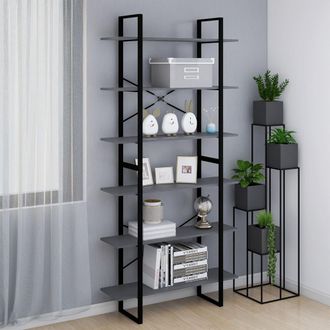 vidaXL Armario Alto Madera Maciza De Pino Gris 100x30x210 Cm Vidaxl