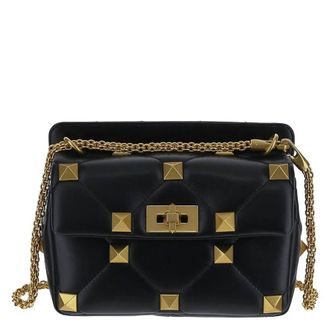 Valentino Quilted Leather Roman Stud Shoulder Bag