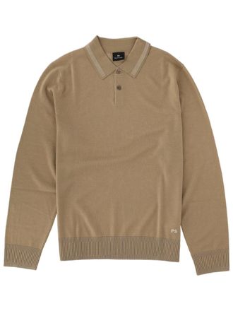 Paul Smith Merino Wool Long-Sleeve Polo Shirt