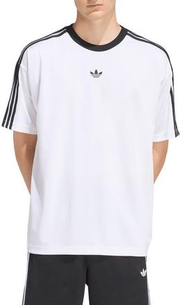 adidas Adicolor Recycled Polyester Jacquard Jersey in White at Nordstrom, Size Xx-Large