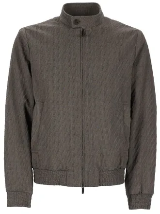 Emporio Armani Textured Pattern Blouson Jacket