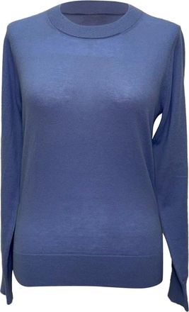 Zimmermann Knitted Crewneck Sweater in Navy Blue in Navy Blue Cashmere