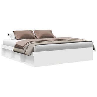 vidaXL Estructura De Cama Doble Sin Colch&oacute;n Blanco 180x200 Cm Vidaxl