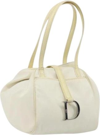 Dior Pre-owned Nylon Hand Bag - Dames - Vintage Handtas - Beige - ONE Size - Nylon - Vintage