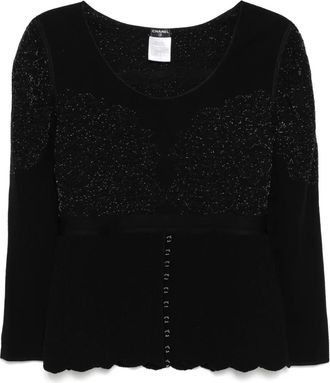 Chanel Blusa a maniche lunghe 2006 - Nero