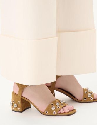 Valentino Garavani Sandalo Nellcôte In Crosta 60Mm Donna HAVANA BEIGE 35.5