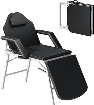 HOMCOM 3 Section Adjustable Massage Table - Beauty Bed for Spa - Lash - - White | TJ Hughes