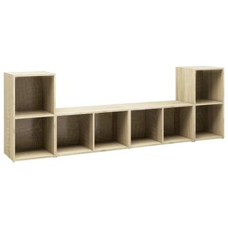 vidaXL Vidaxl - Muebles De Sal&oacute;n 4 Pzas Madera Ingenier&iacute;a Roble Sonoma