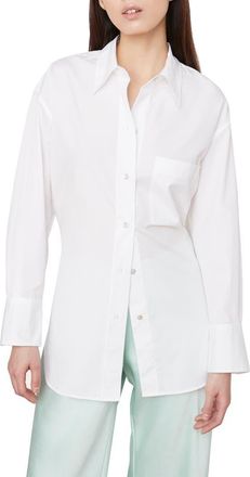 Vince Oversize Cotton Button-Up Shirt in Optic White at Nordstrom, Size X-Small