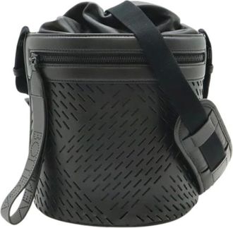 Bottega Veneta Pre-owned Bucket Bags, female, Black, Size: ONE SIZE Pre-owned Leather Bucket Bag
