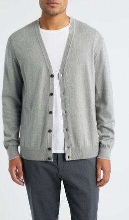 Jack Victor Charleston Cotton & Cashmere Cardigan in Grey at Nordstrom, Size Xx-Large