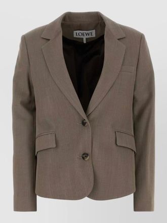 Loewe wool blazer back buckle front pockets