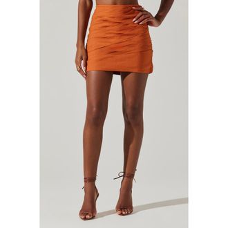ASTR the Label Daya Body-Con Miniskirt in Brnt Orang at Nordstrom Rack, Size X-Small