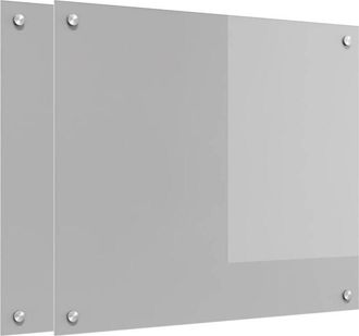 vidaXL Salpicadero De Cocina 2 Pcs Gris Claro 70 X 60 Cm Vidaxl