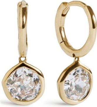 Monica Vinader Siren 14k Gold Lab-Grown Diamond Huggie Hoop Earrings in 14K Solid Gold at Nordstrom
