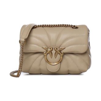 Pinko Shoulder Bags, female, Beige, Size: ONE SIZE Mini Love Bag Puff