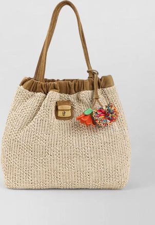 Marc Jacobs tote bag tassels top handle texture