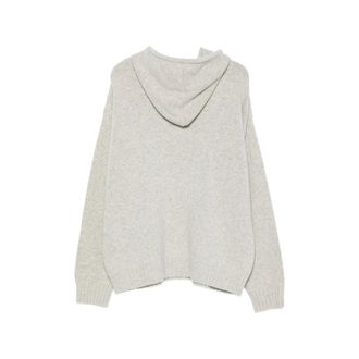 Maison Margiela Wool-Blend Hooded Sweatshirt - Grey