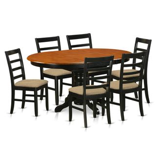 East West Furniture AVPF7-BCH-C Dining set - 7 Pcs with 6 Wooden Chairs