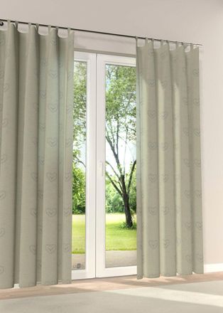 STICKEREIEN PLAUEN Vorhang »Hirsch« Schlaufen 1 Stk. tlg