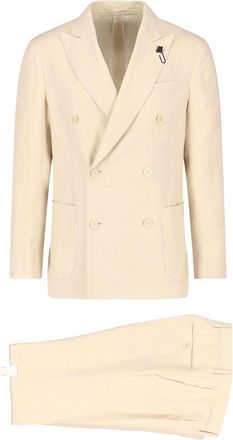 Lardini Double-breasted linen suit