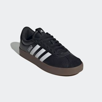 adidas Sneaker ADIDAS SPORTSWEAR VL COURT 3.0, Damen, Gr. 38,5, schwarz-weiss (core schwarz, ftwr wei&szlig;, gum5), Leder, Synthetik, Schuhe Sneaker, inspiriert v