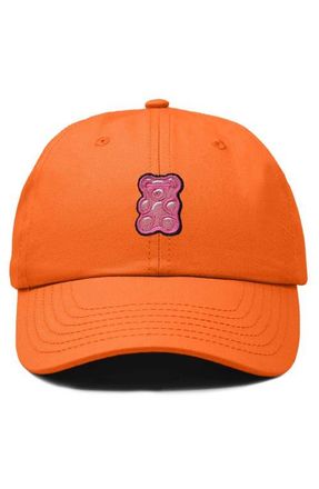 Dalix Pink Gummy Embroidered Casual Cap in Orange at Nordstrom