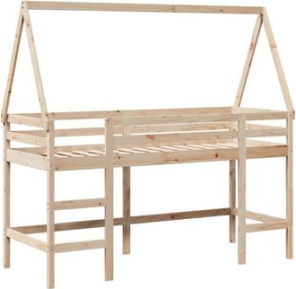 vidaXL Loft Bed with Ladder and Roof without Mattress 80x200 cm Vidaxl
