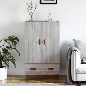 vidaXL Vidaxl - Aparador Alto Madera De Ingenier&iacute;a Gris Sonoma 69,5x31x115 Cm