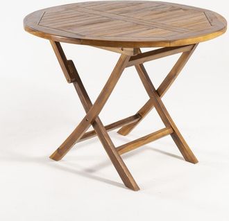 ED&Egrave;N JARD&Iacute; Mesa de exterior plegable de teca de 100 cm