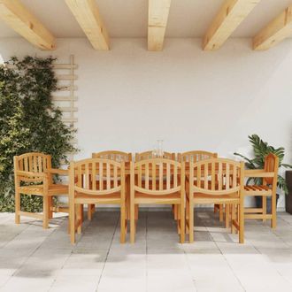 vidaXL Sillas De Jard&iacute;n 8 Uds Madera Maciza De Teca 58x59x88 Cm Vidaxl