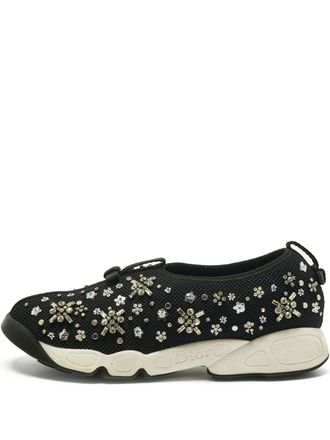 Dior Sneakers verfraaid met kristallen - Zwart