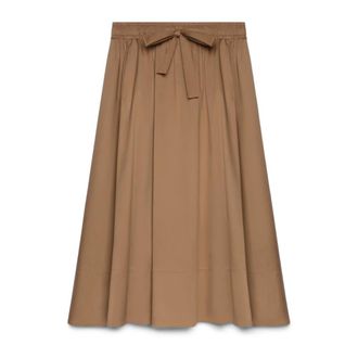 Fiorella Rubino Falda larga con lazo en la cintura - Skirts - Mujer - Marr&oacute;n - XS
