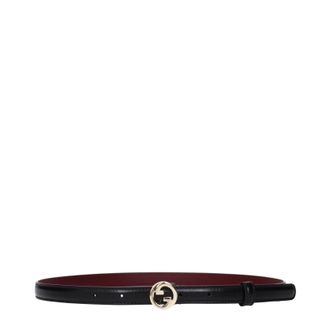 Gucci Damens Lederg&uuml;rtel Schwarz